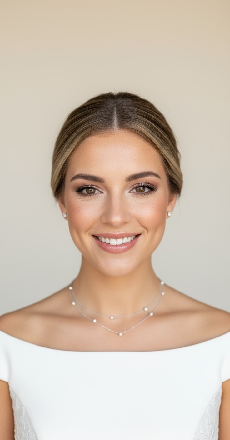 After Low Bun Updo For Wedding